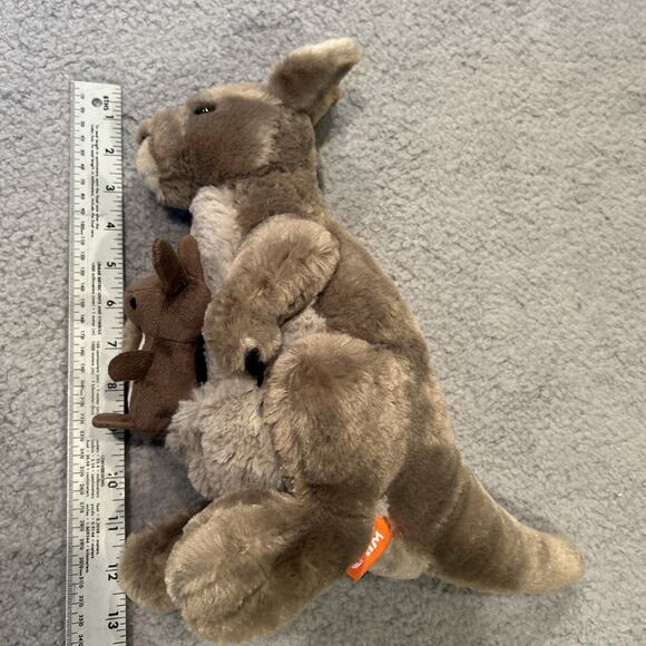 Wild Republic Kangaroo w/Joey Plush Gray Mom and Baby Stuffed Animal 13" - Picture 9 of 12